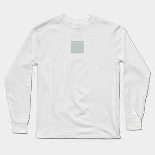 Minimalist pale dusty greenish gray color decor Long Sleeve T-Shirt